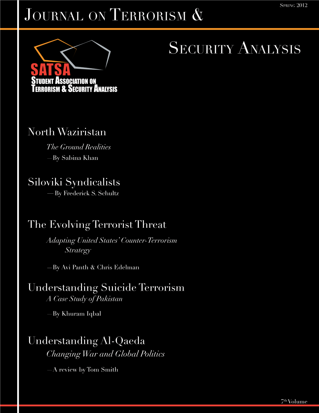 Journal on Terrorism & Security Analysis