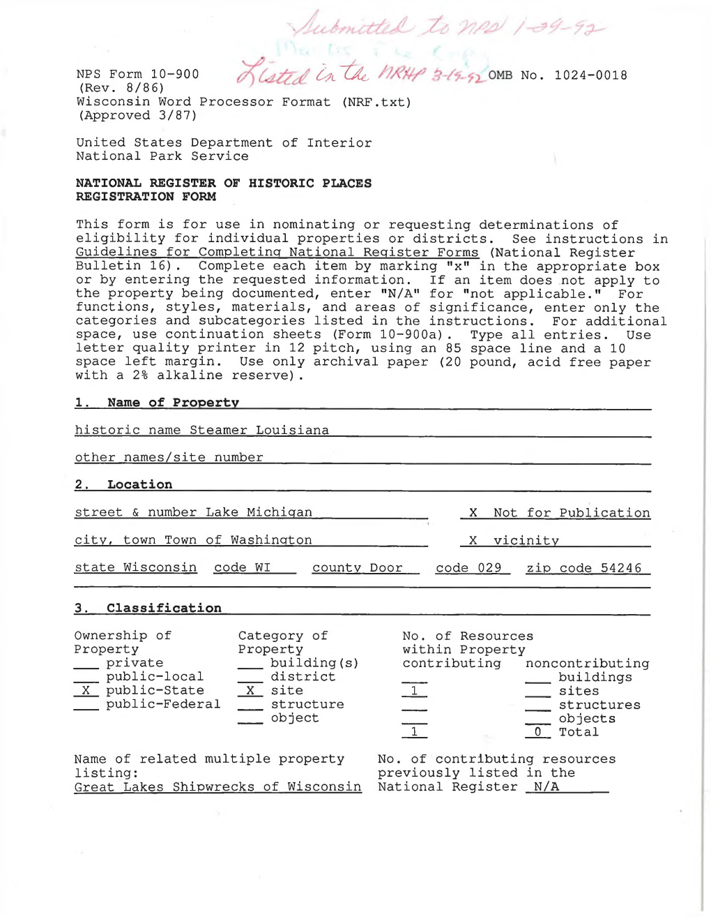 Wisconsin Word Processor Format (NRF.Txt) (Approved 3/87)