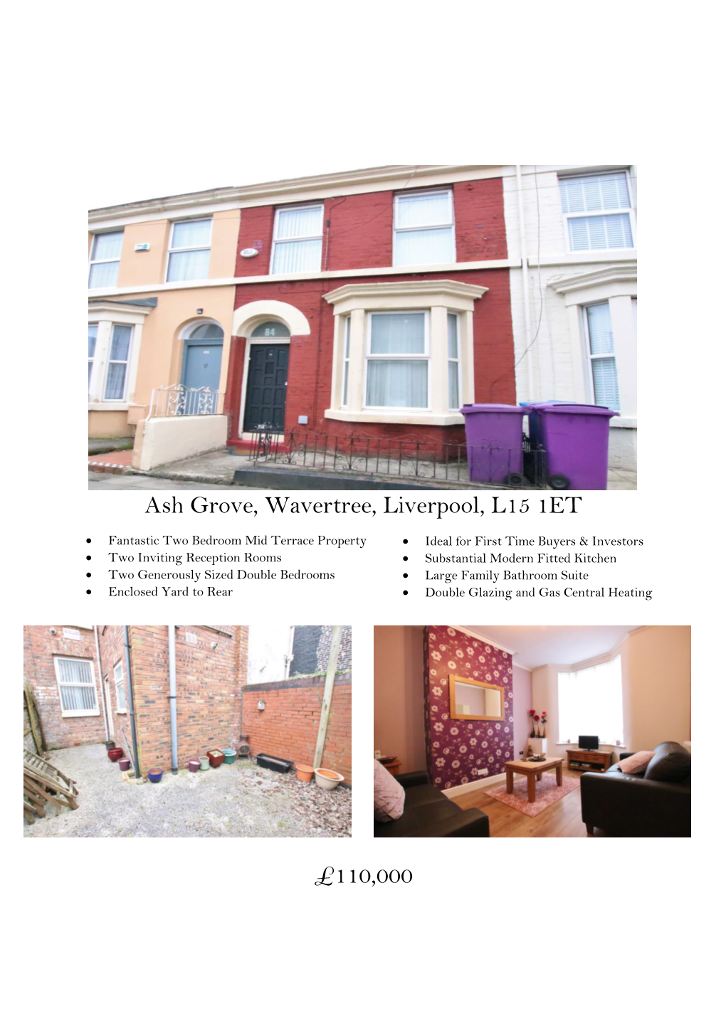 Ash Grove, Wavertree, Liverpool, L15 1ET £110,000