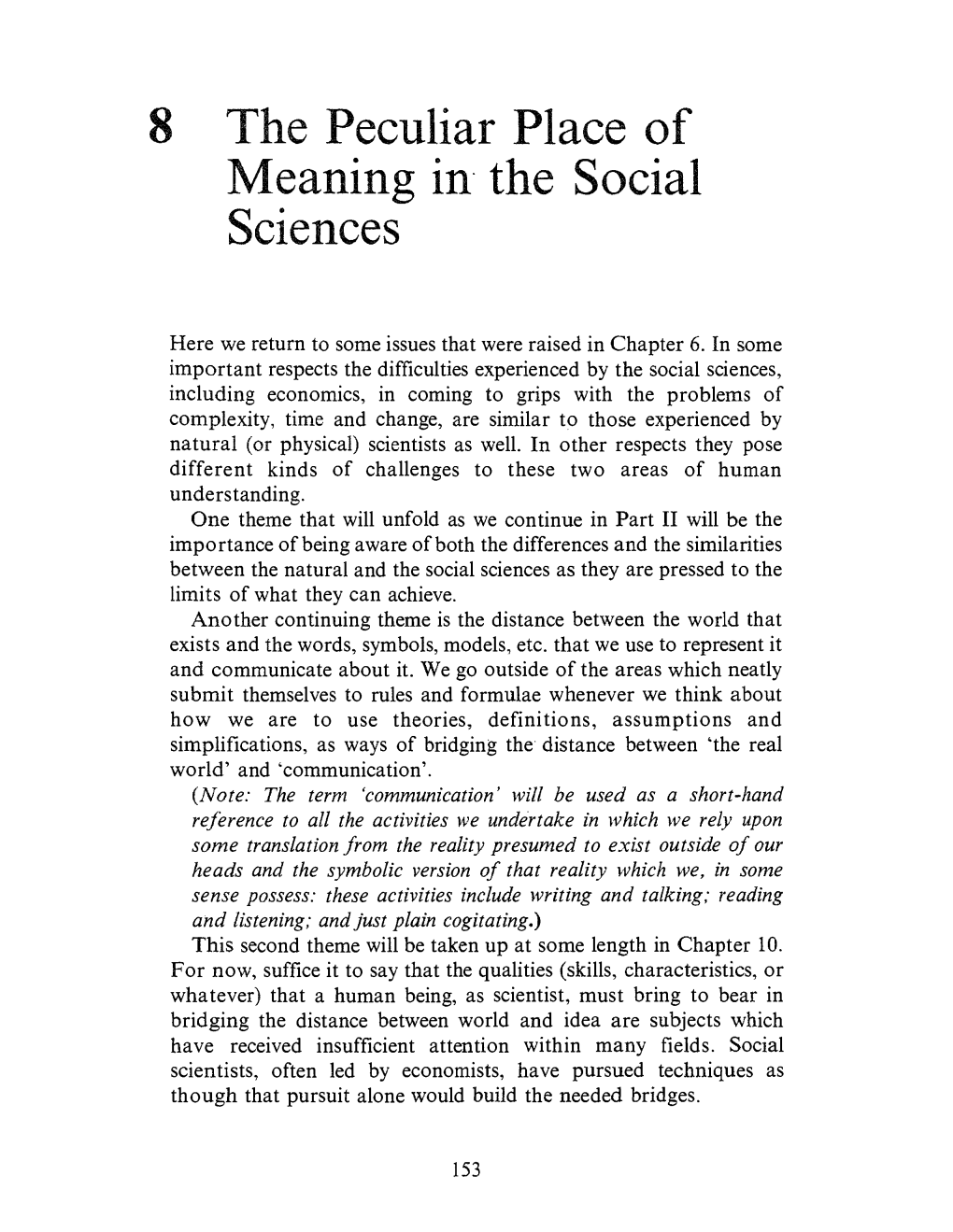 The Peculiar Place of Meaning in the Social Sciences