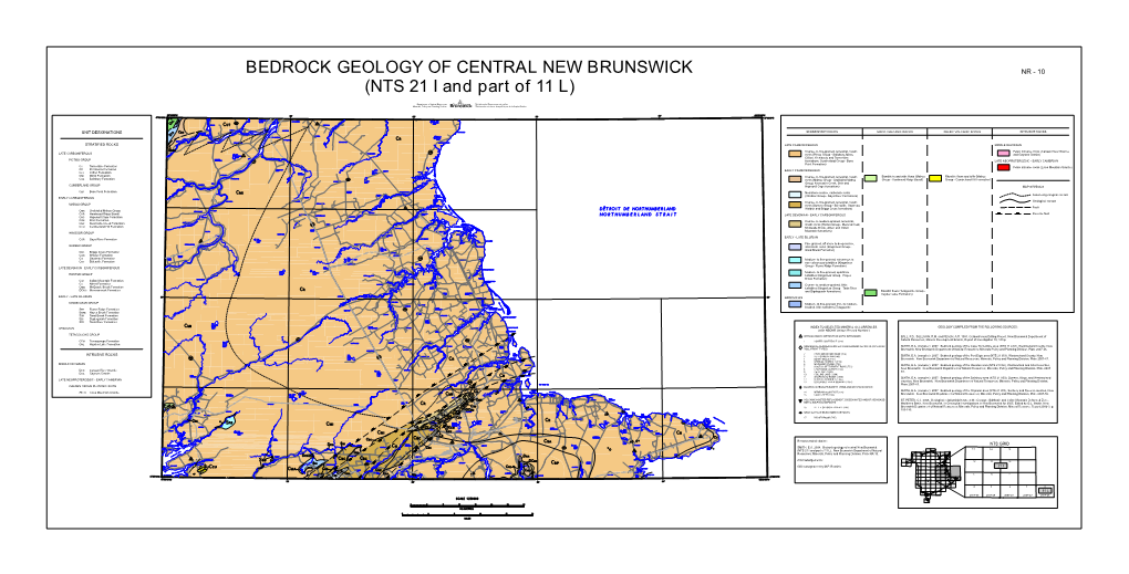 BEDROCK GEOLOGY of CENTRAL NEW BRUNSWICK (NTS 21 I And