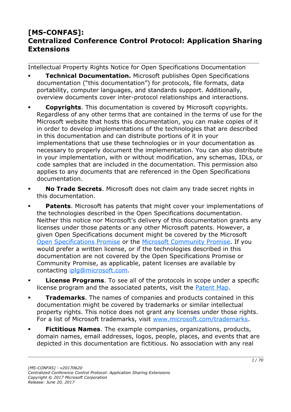 Centralized Conference Control Protocol: Application Sharing Extensions