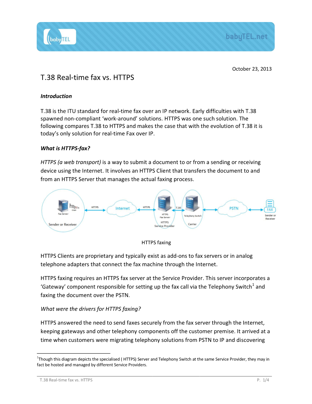 T.38 Real-Time Fax Vs. HTTPS