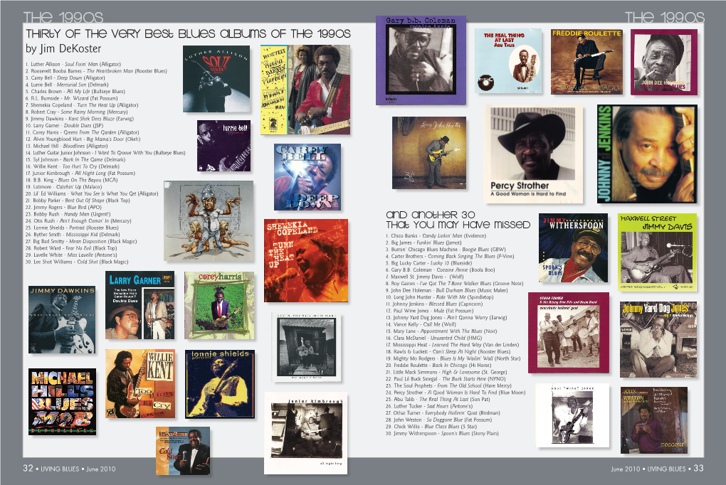 Thirty of the Very Best Blues Albums of the 1990S by Jim Dekoster