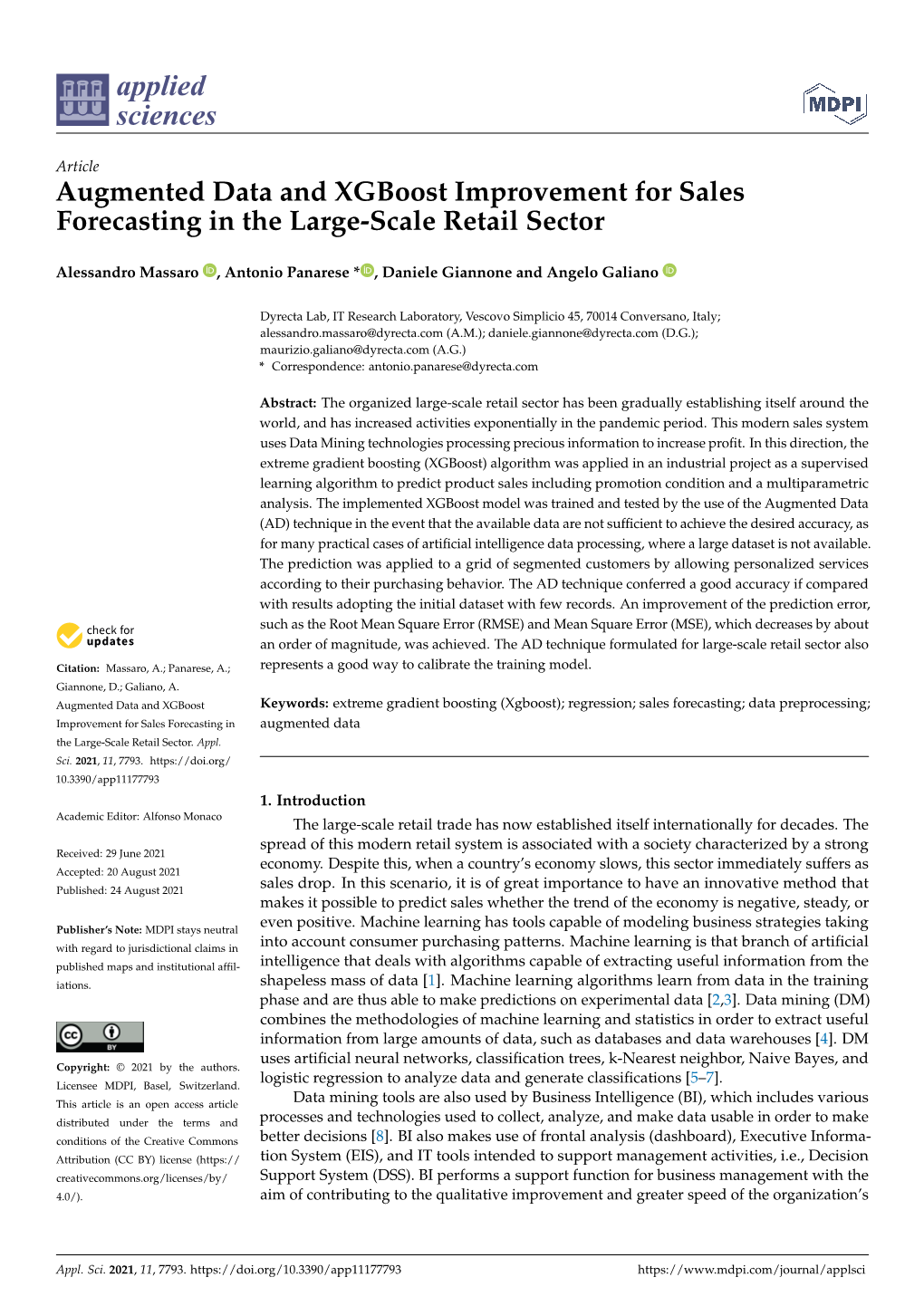 Augmented Data and Xgboost Improvement for Sales Forecasting in the Large-Scale Retail Sector