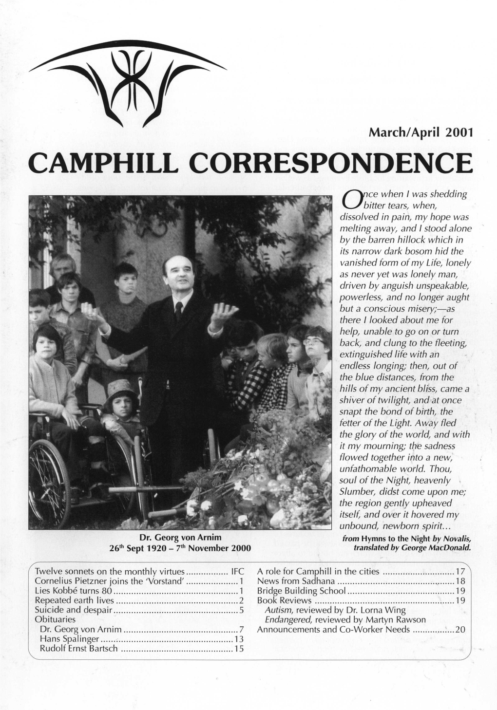 Camphill Correspondence March/April 2001