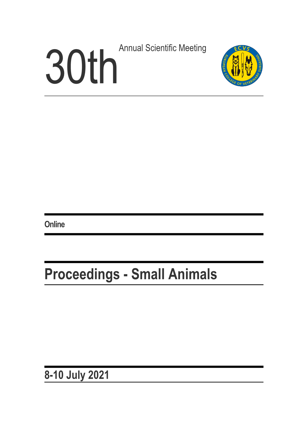 Proceedings - Small Animals