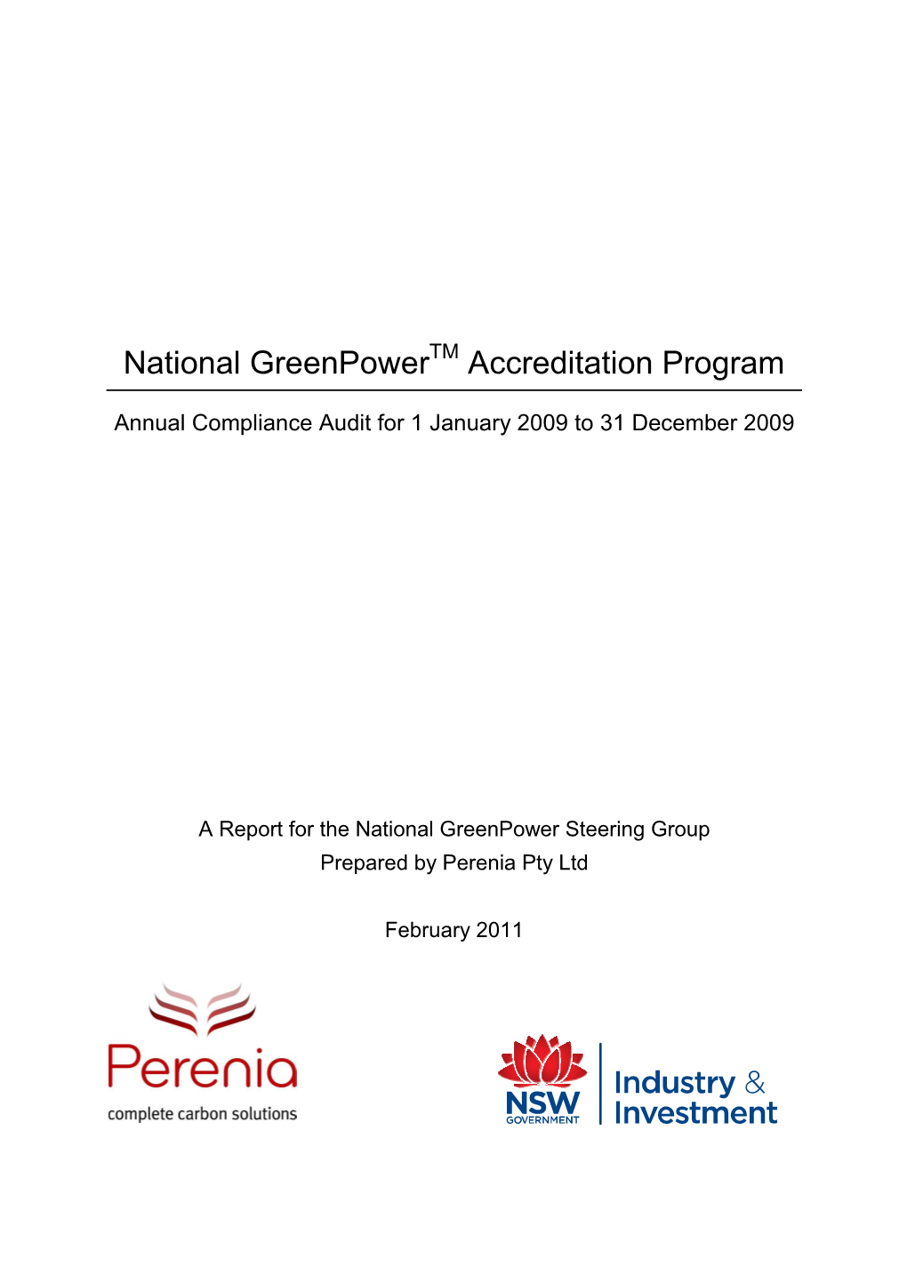 Greenpower 2009 Annual Audit Report FINAL.Pdf