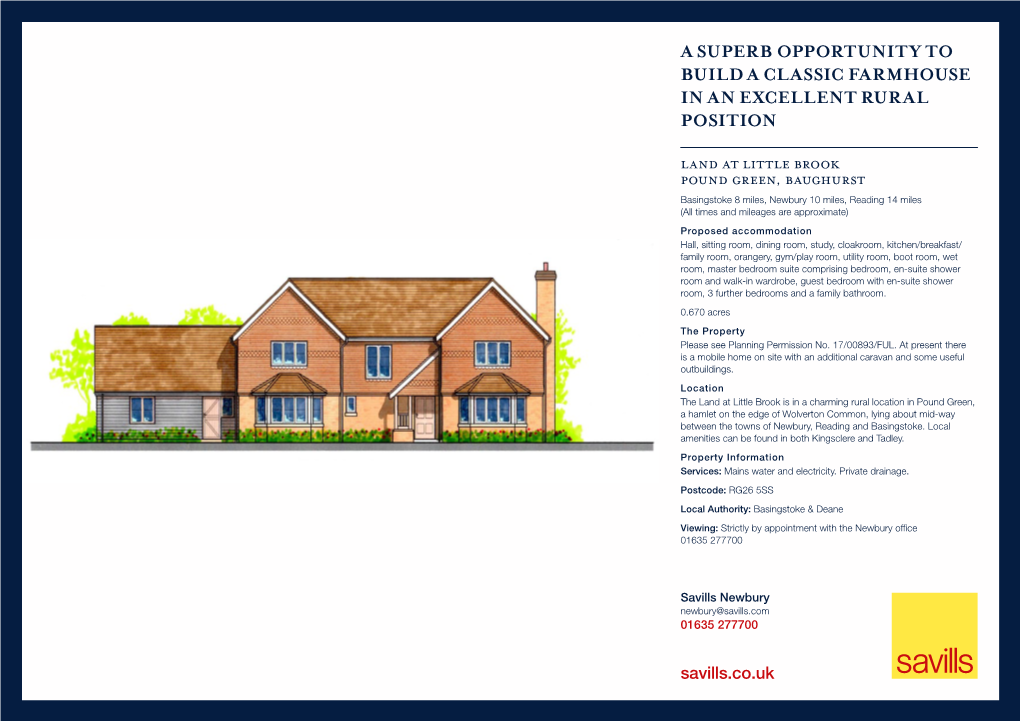 A Superb Opportunity to Build a Classic Farmhouse in An