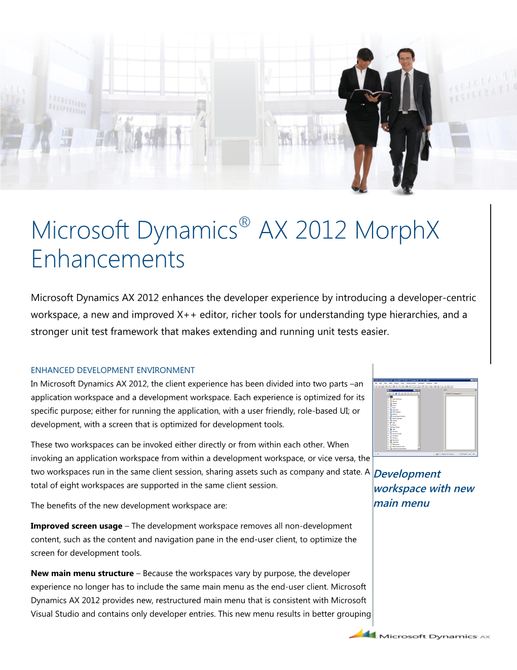 Microsoft Dynamics AX2012 Morphx Enhancements