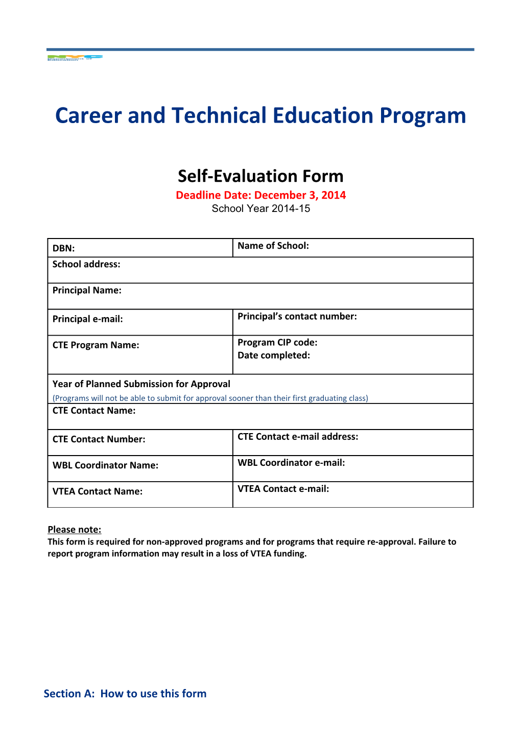 Career and Technical Education Program