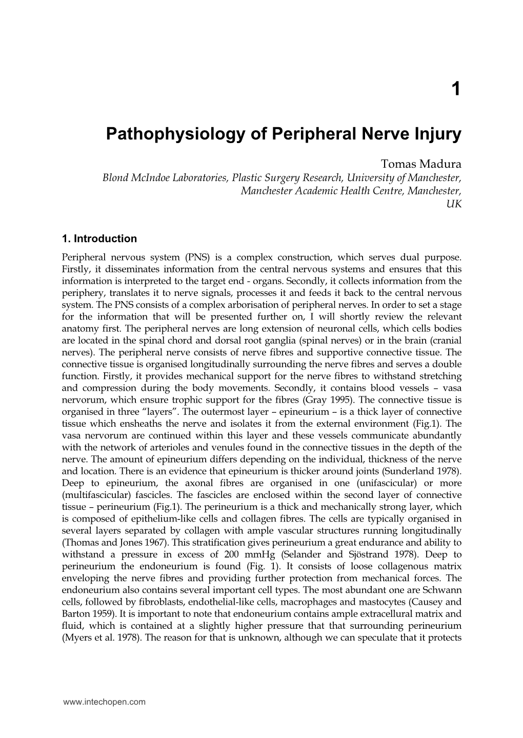 Pathophysiology of Peripheral Nerve Injury