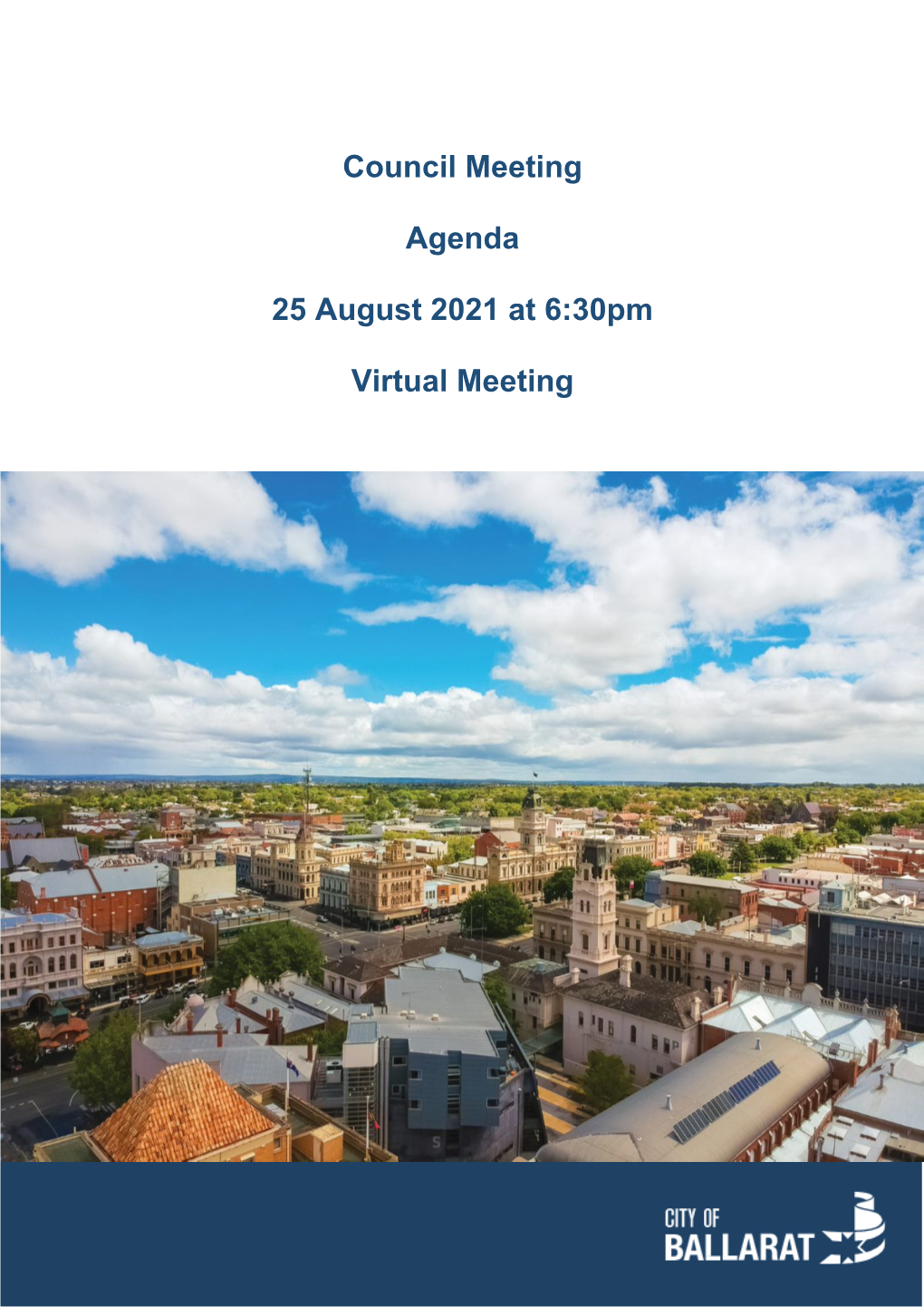 25 August 2021 Council Meeting Agenda