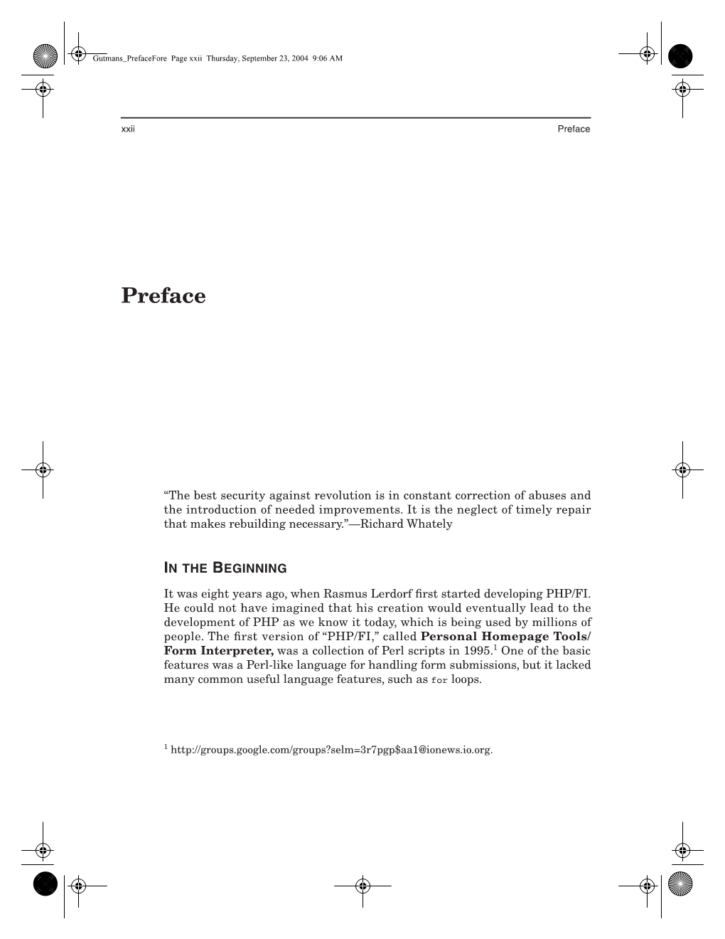 Prefacefore Page Xxii Thursday, September 23, 2004 9:06 AM