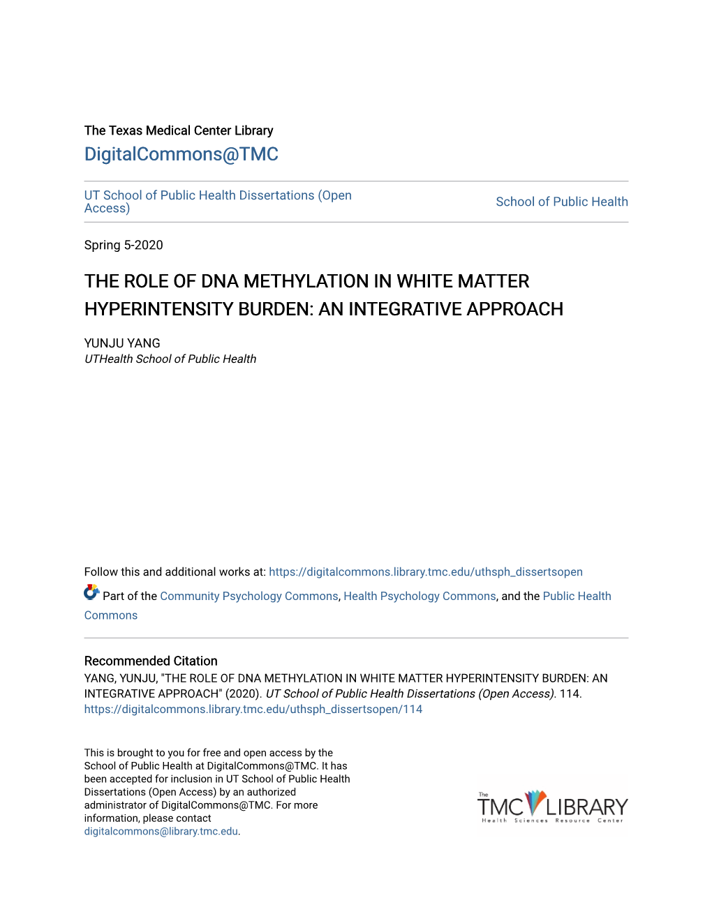 The Role of Dna Methylation in White Matter Hyperintensity Burden: an Integrative Approach