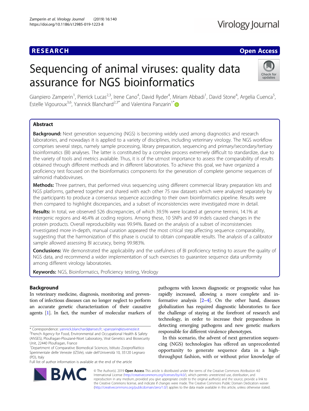 Sequencing of Animal Viruses: Quality Data Assurance for NGS