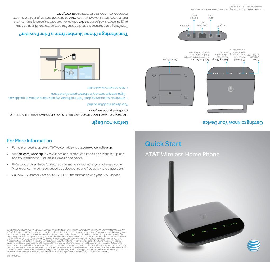 AT&T Wireless Home Phone Base