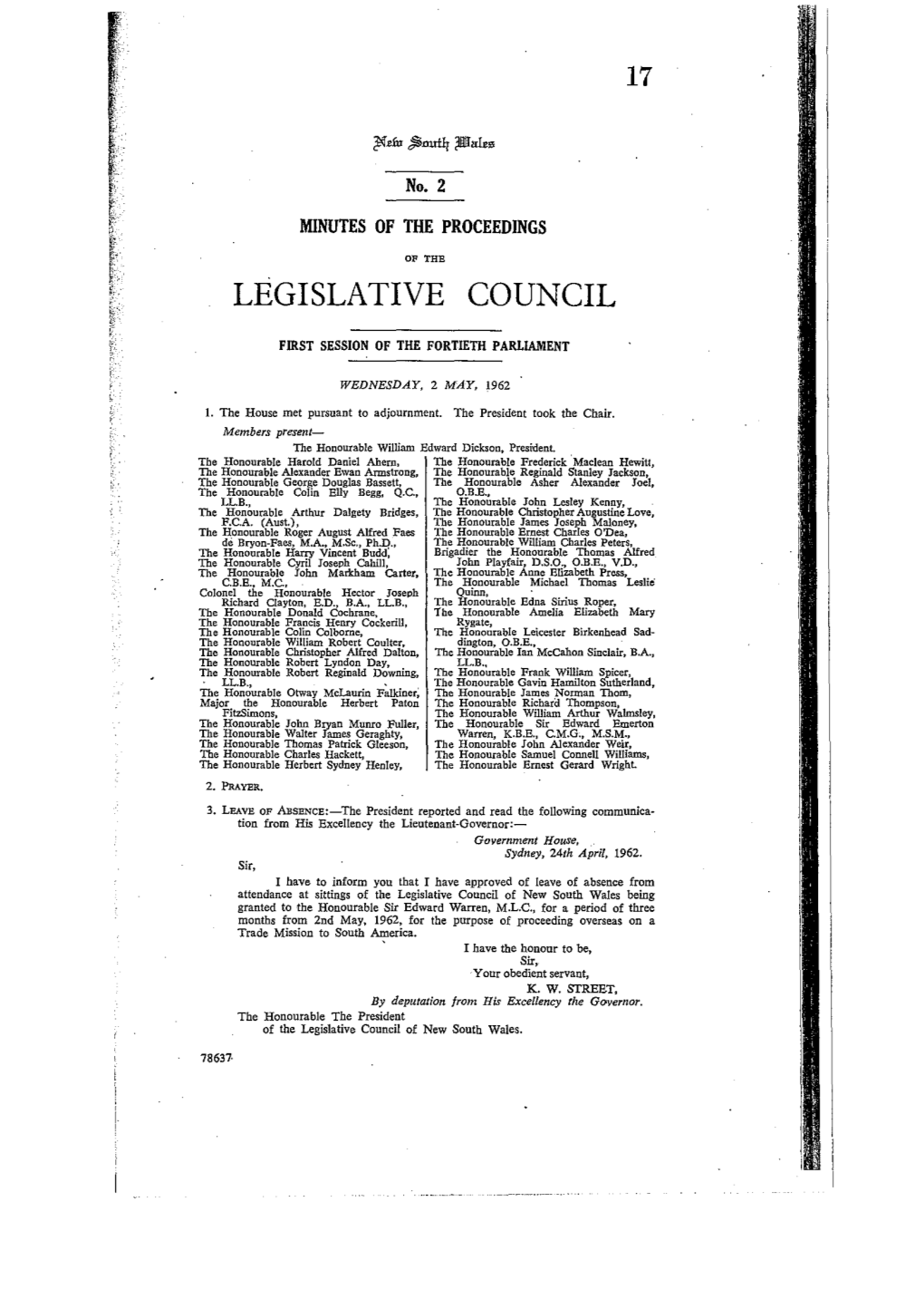 17 Legislative Council