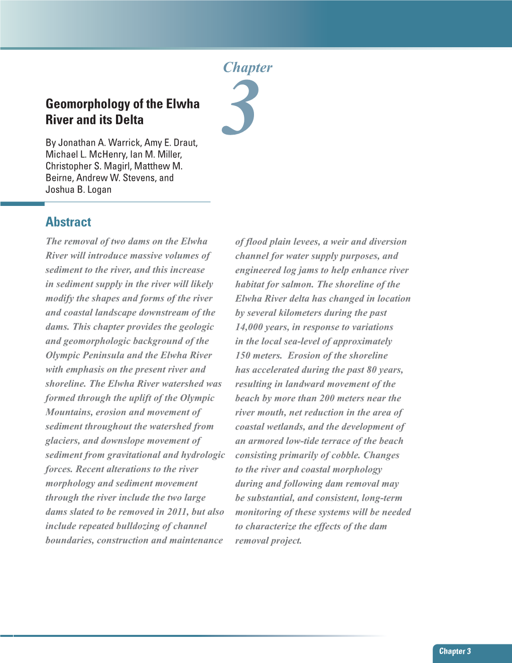 Geomorphology of the Elwha River and Its Delta by Jonathan A