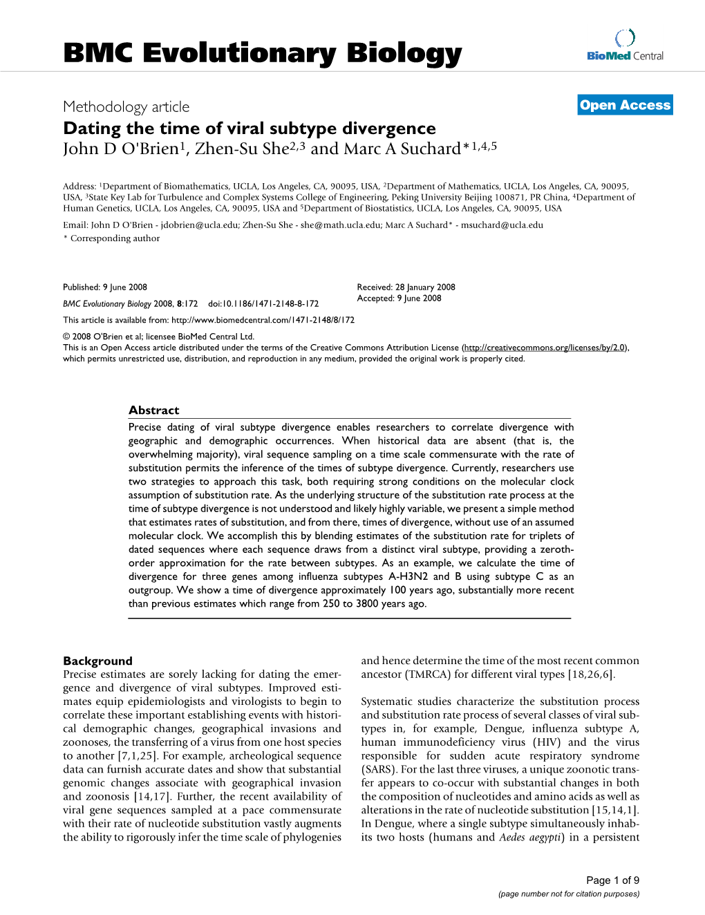 BMC Evolutionary Biology Biomed Central