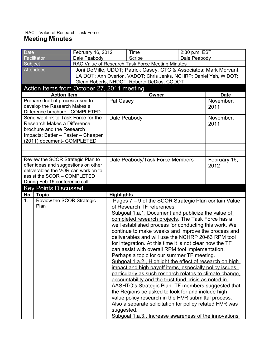 RAC Value of Research Task Force s1