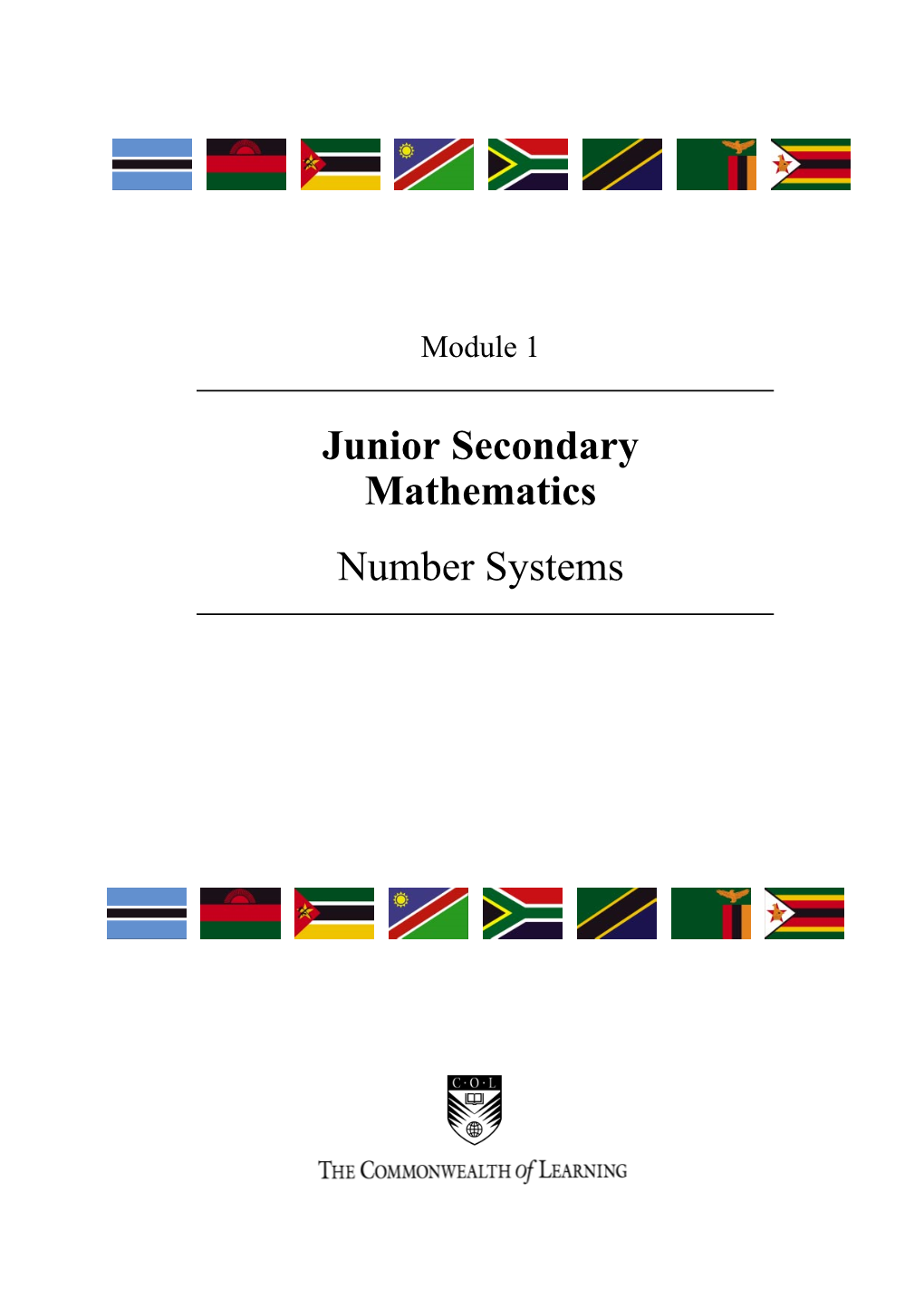 Junior Secondary Mathematics Number Systems Science, Technology and Mathematics Modules