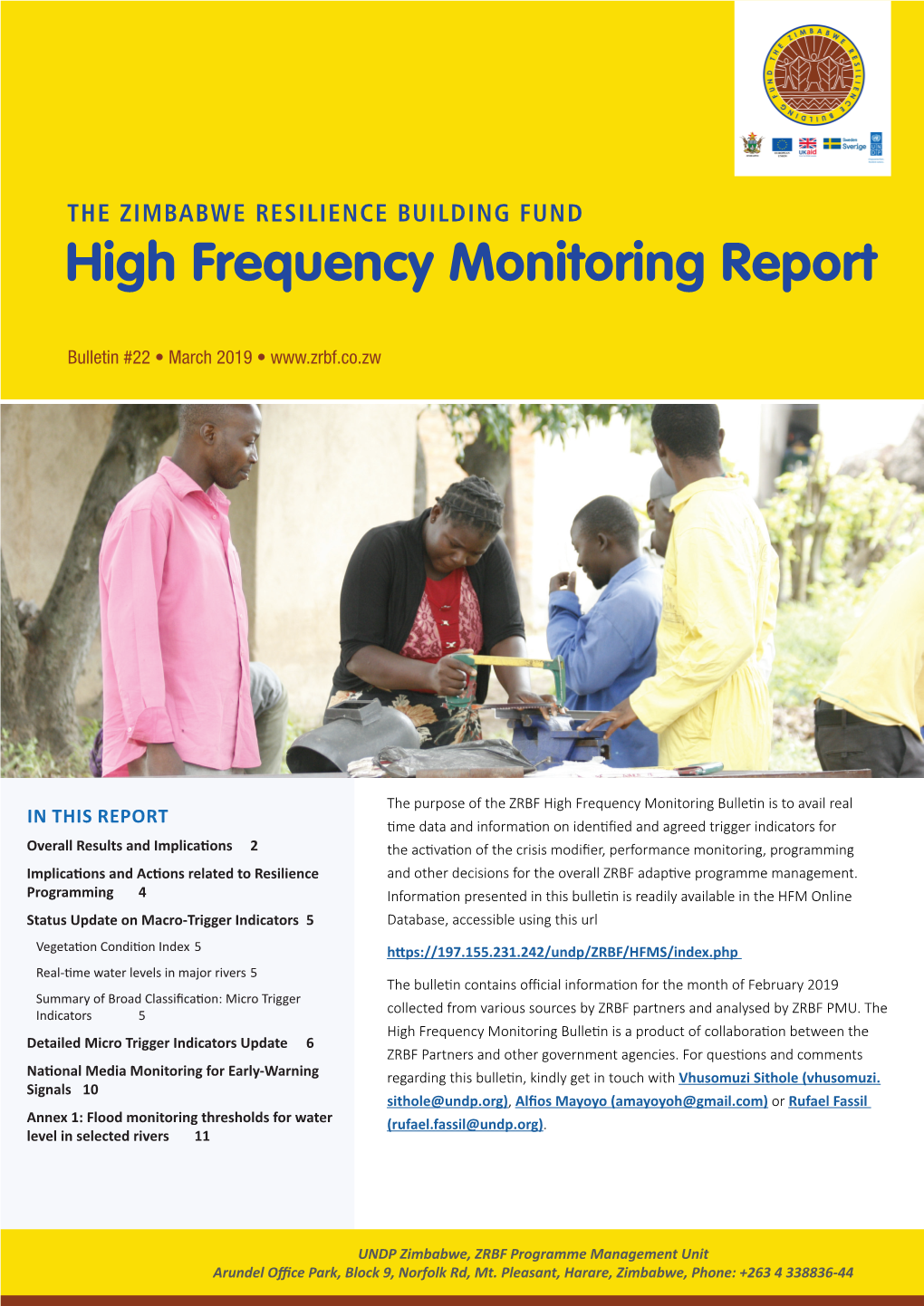 High Frequency Monitoring Report Bulletin #22 | March 2019