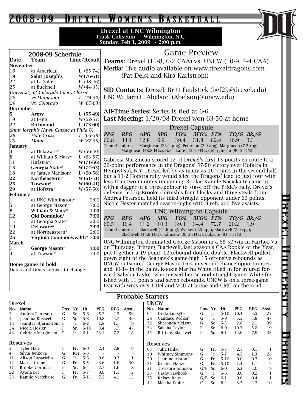 WBB-Notes Template 08-09-UNCW.Qxp