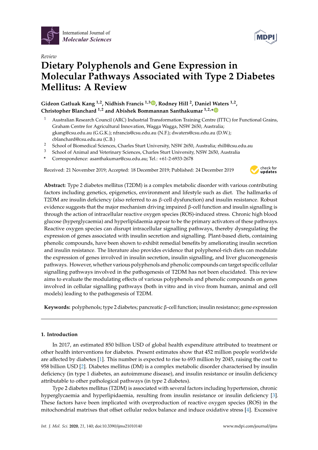 Dietary Polyphenols and Gene Expression in Molecular Pathways Associated with Type 2 Diabetes Mellitus: a Review