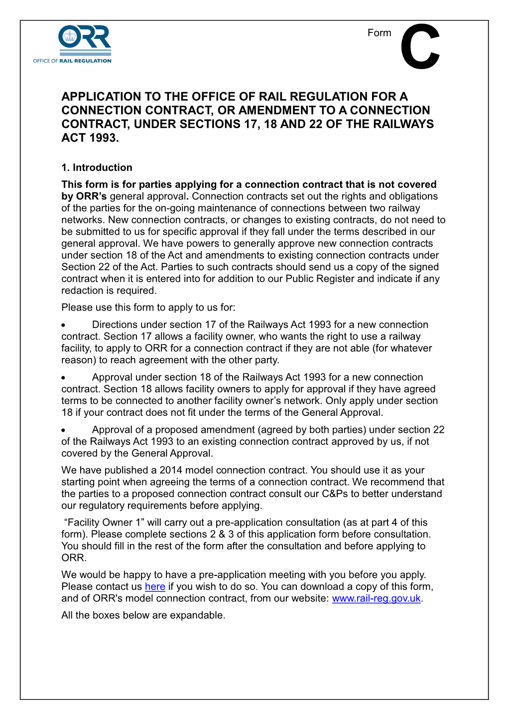 Connection Contract GTRL STRC Siemens Three Bridges Application Form