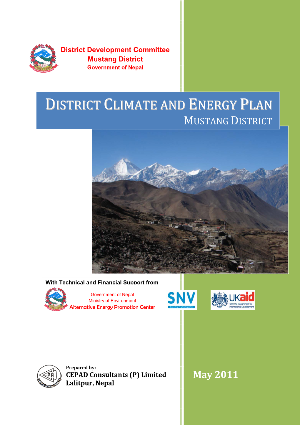 District Climate and Energy Plan for Mustang District
