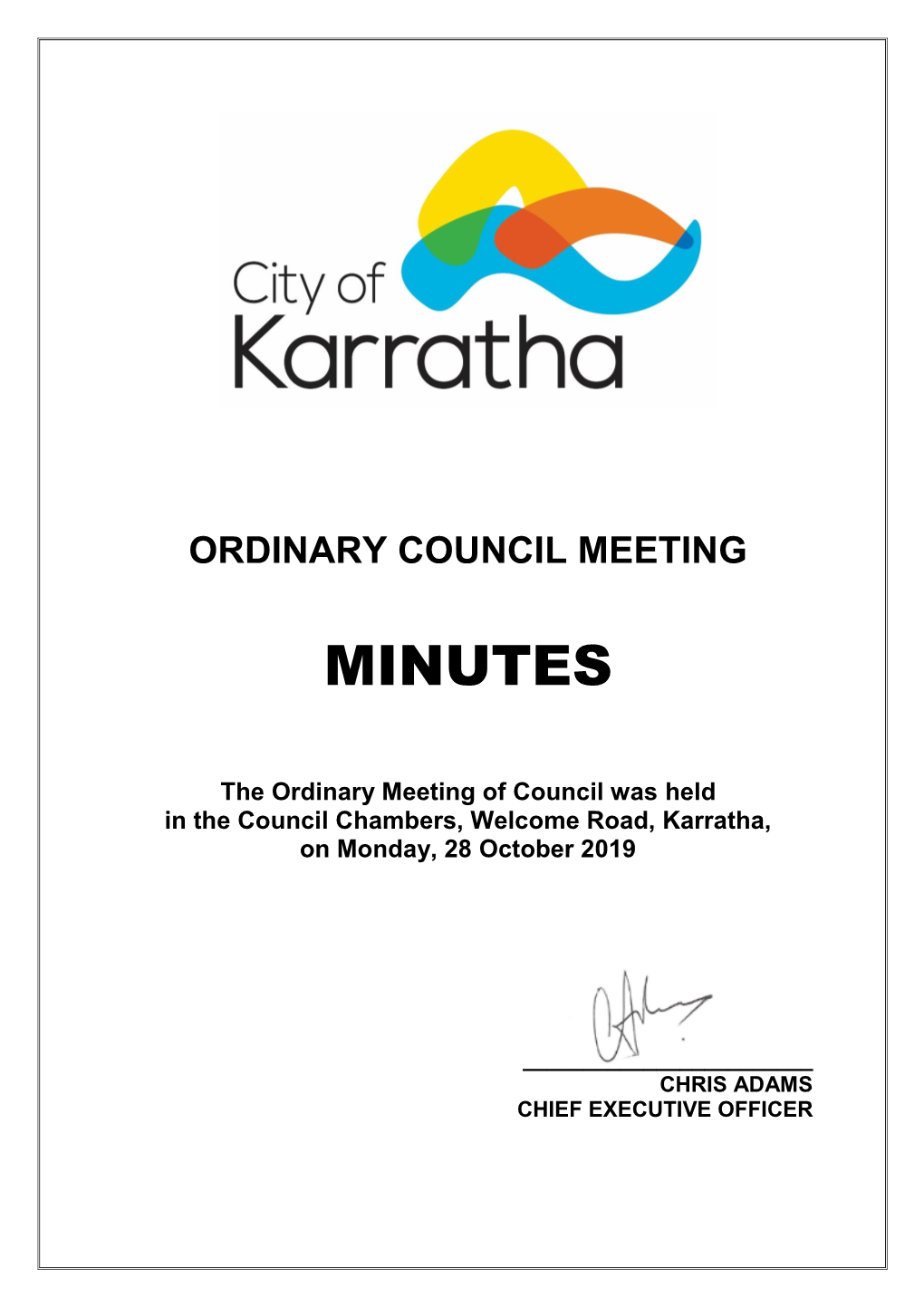 Ordinary Council Meeting