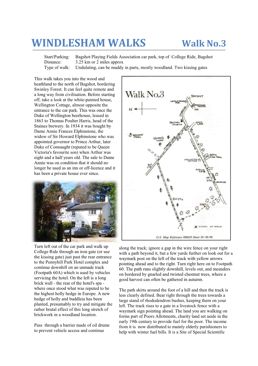 WINDLESHAM WALKS Walk No.3