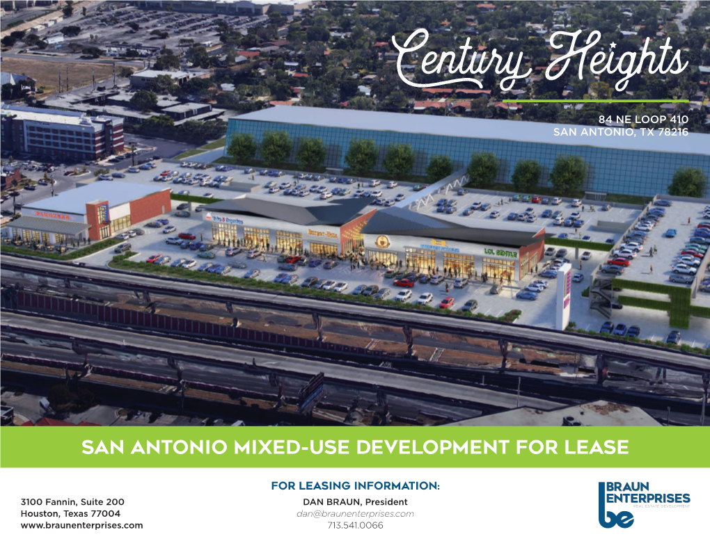 San Antonio Mixed-Use Development for Lease