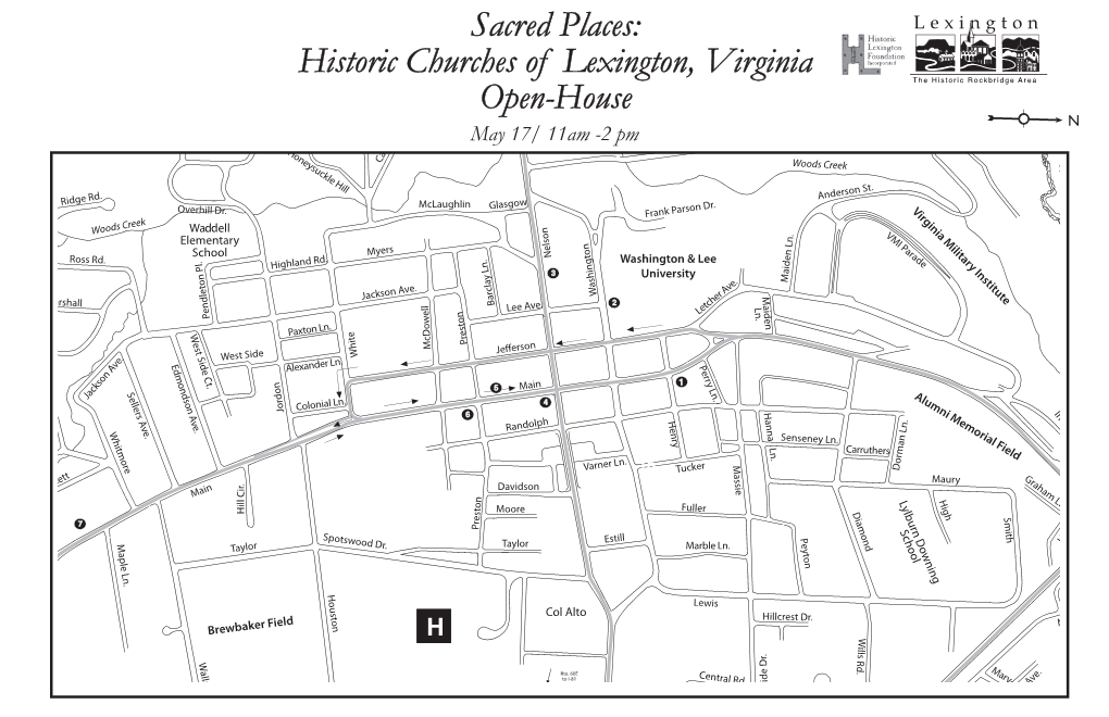 Sacred Places: Historic Churches of Lexington, Virginia Open-House May 17/ 11Am -2 Pm