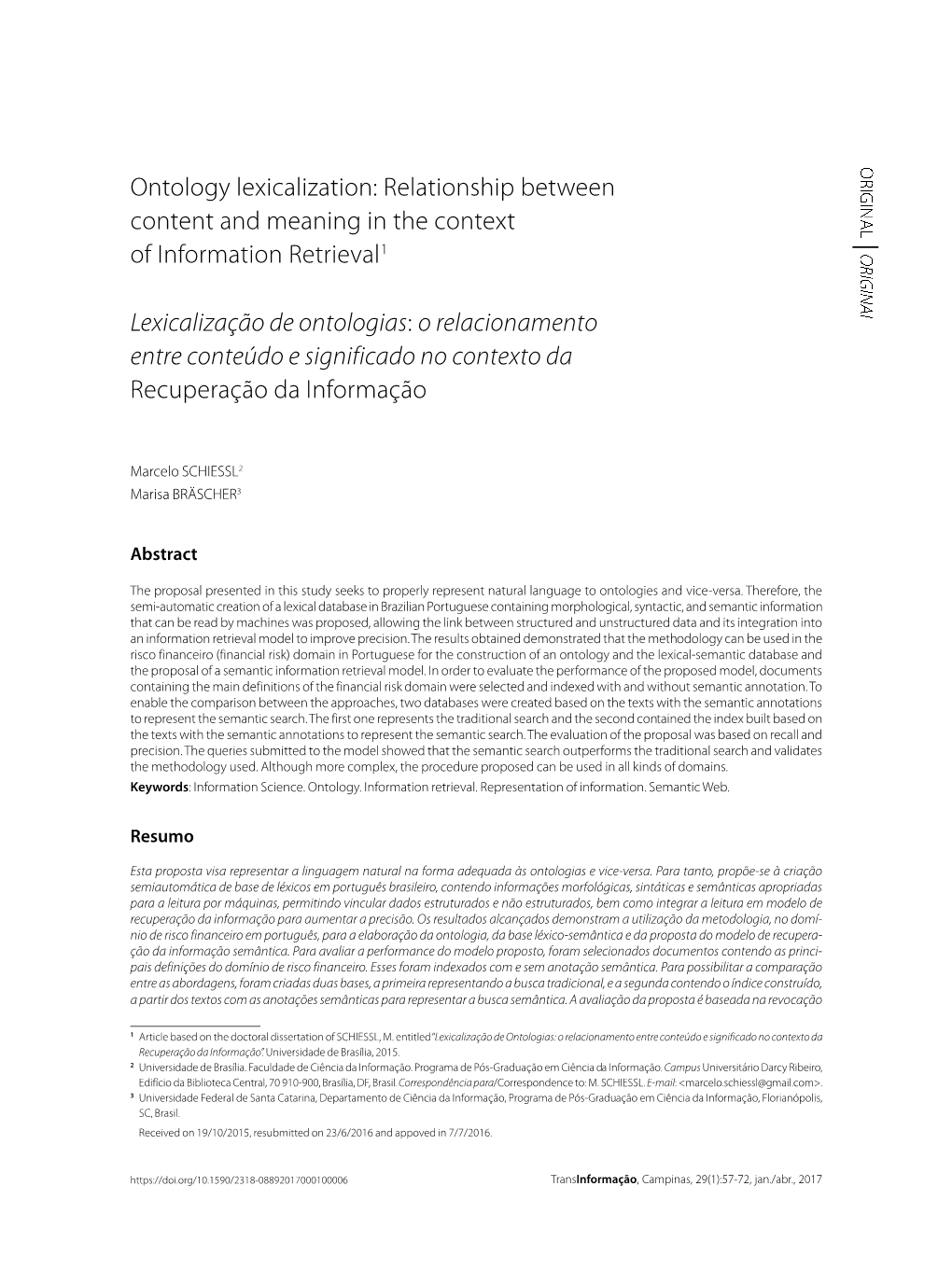 Ontology Lexicalization: Relationship Between Content and Meaning in the Context of Information Retrieval Ica