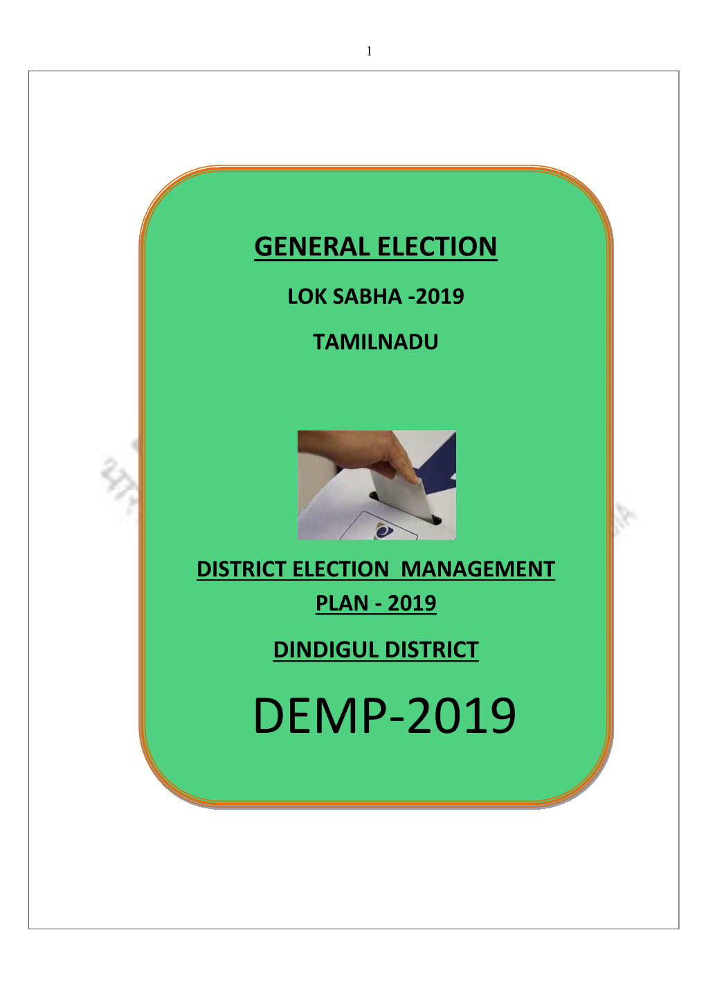 2019 Dindigul District
