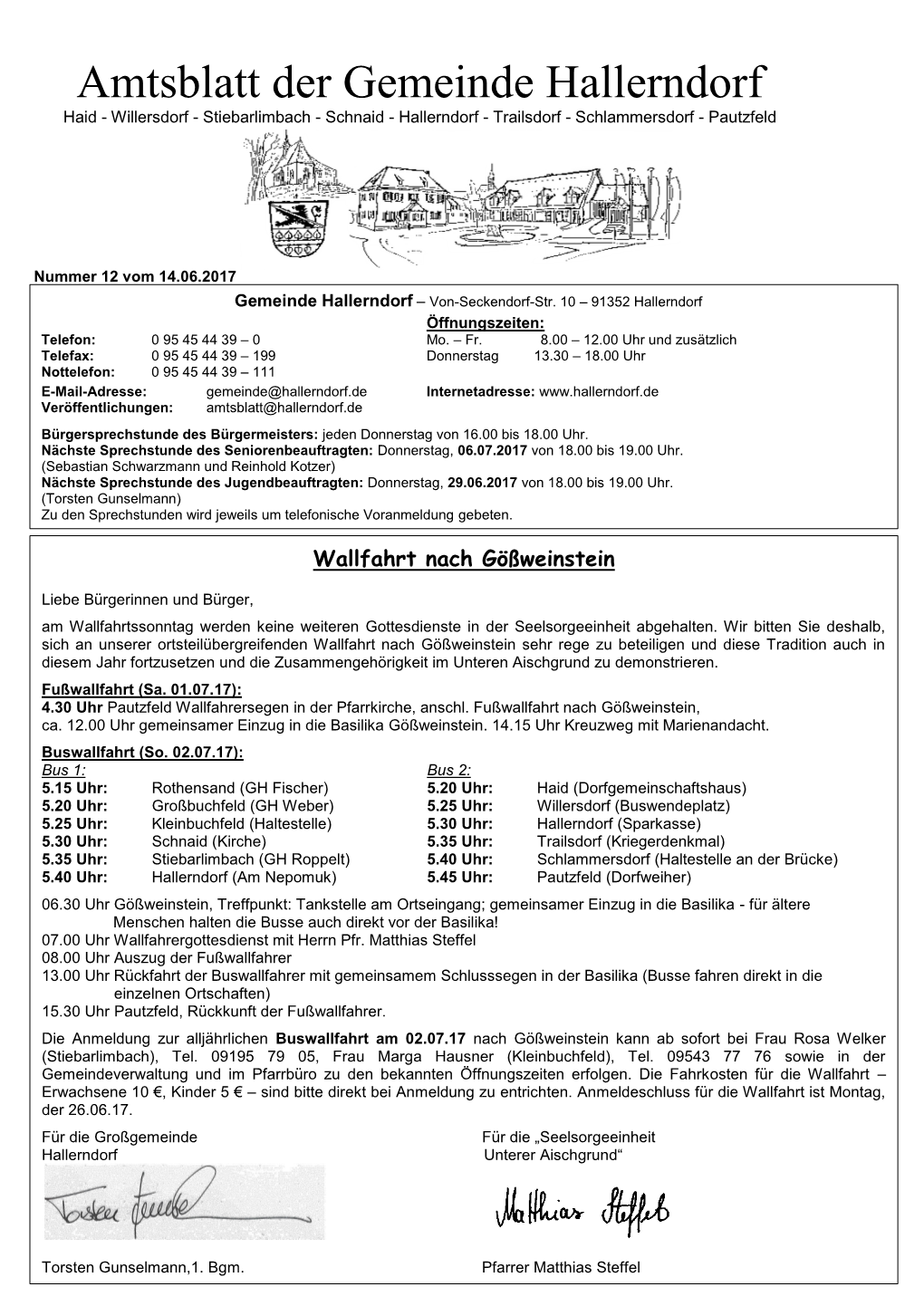 Amtsblatt Der Gemeinde Hallerndorf