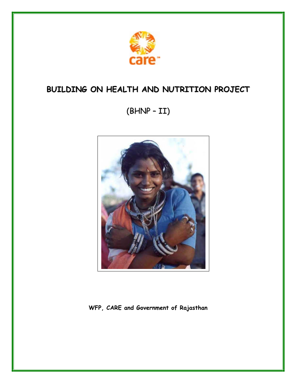 Building on Health and Nutrition Project (Bhnp –