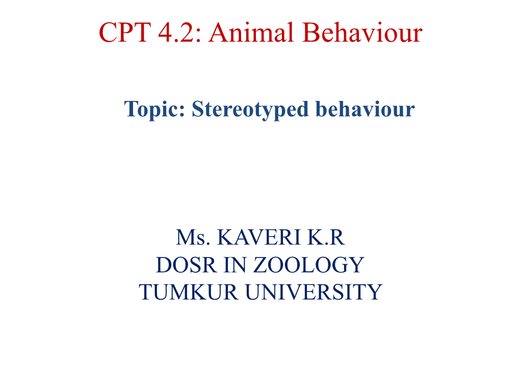 CPT 4.2: Animal Behaviour