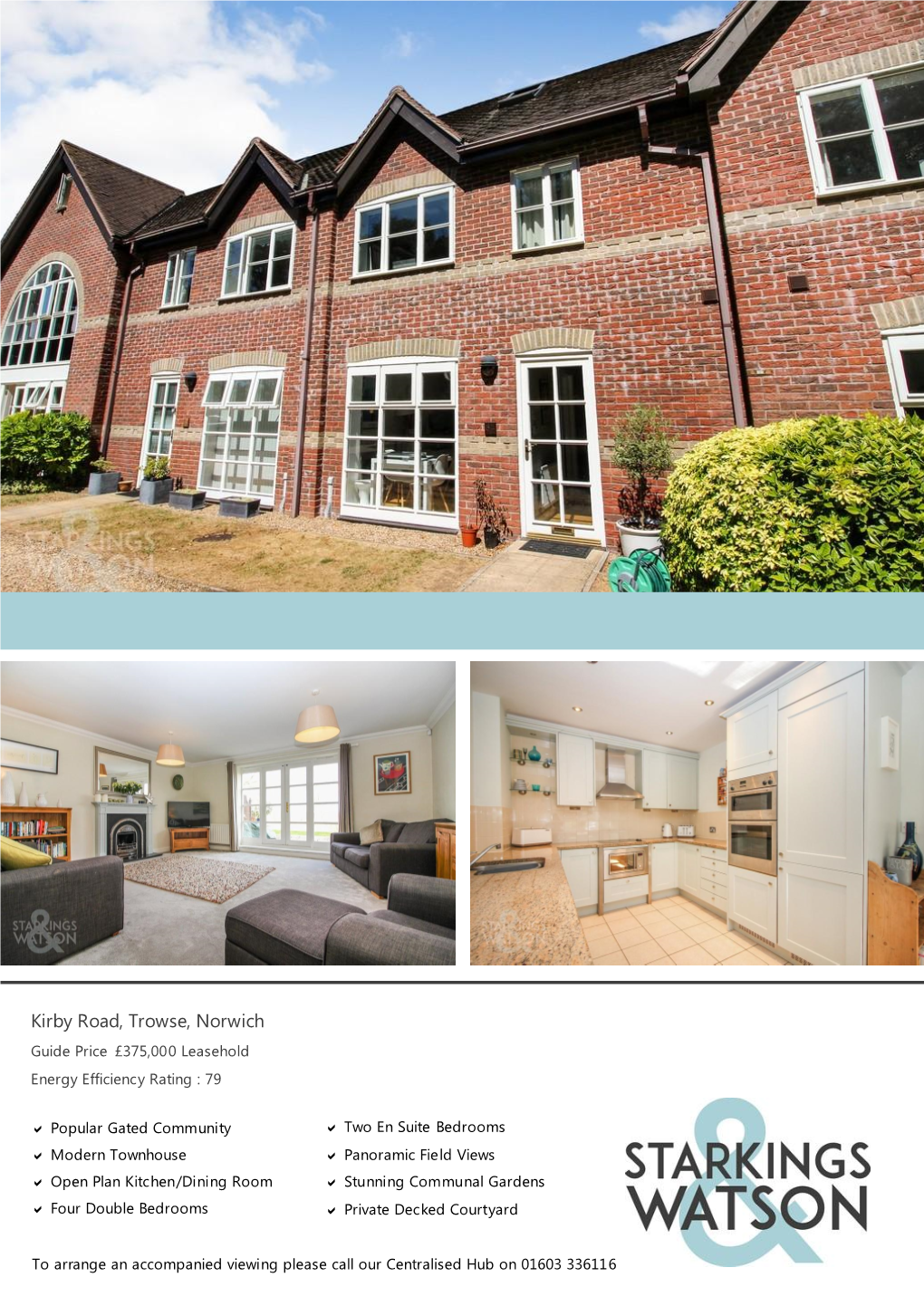 Kirby Road, Trowse, Norwich Guide Price £375,000 Leasehold Energy Efficiency Rating : 79