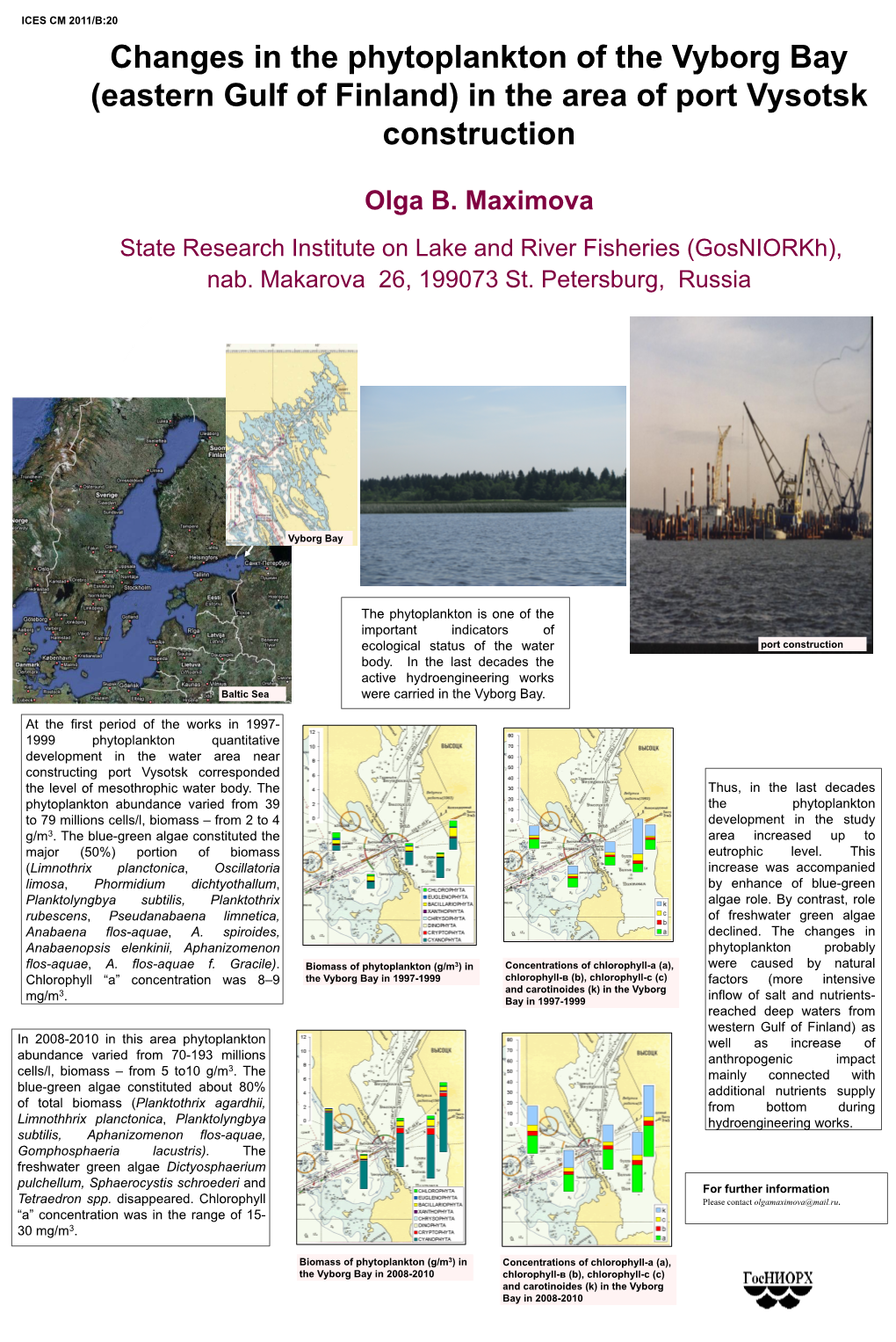 Changes in the Phytoplankton of the Vyborg Bay (Eastern Gulf of Finland) in the Area of Port Vysotsk Construction. ICES CM 2011
