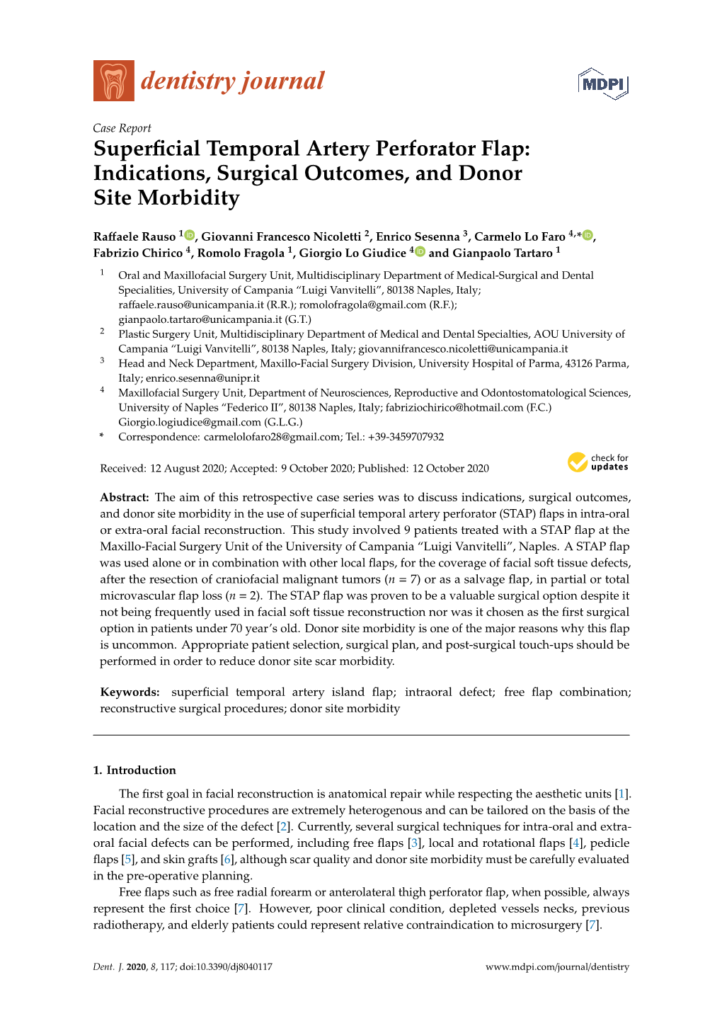 Superficial Temporal Artery Perforator Flap: Indications, Surgical