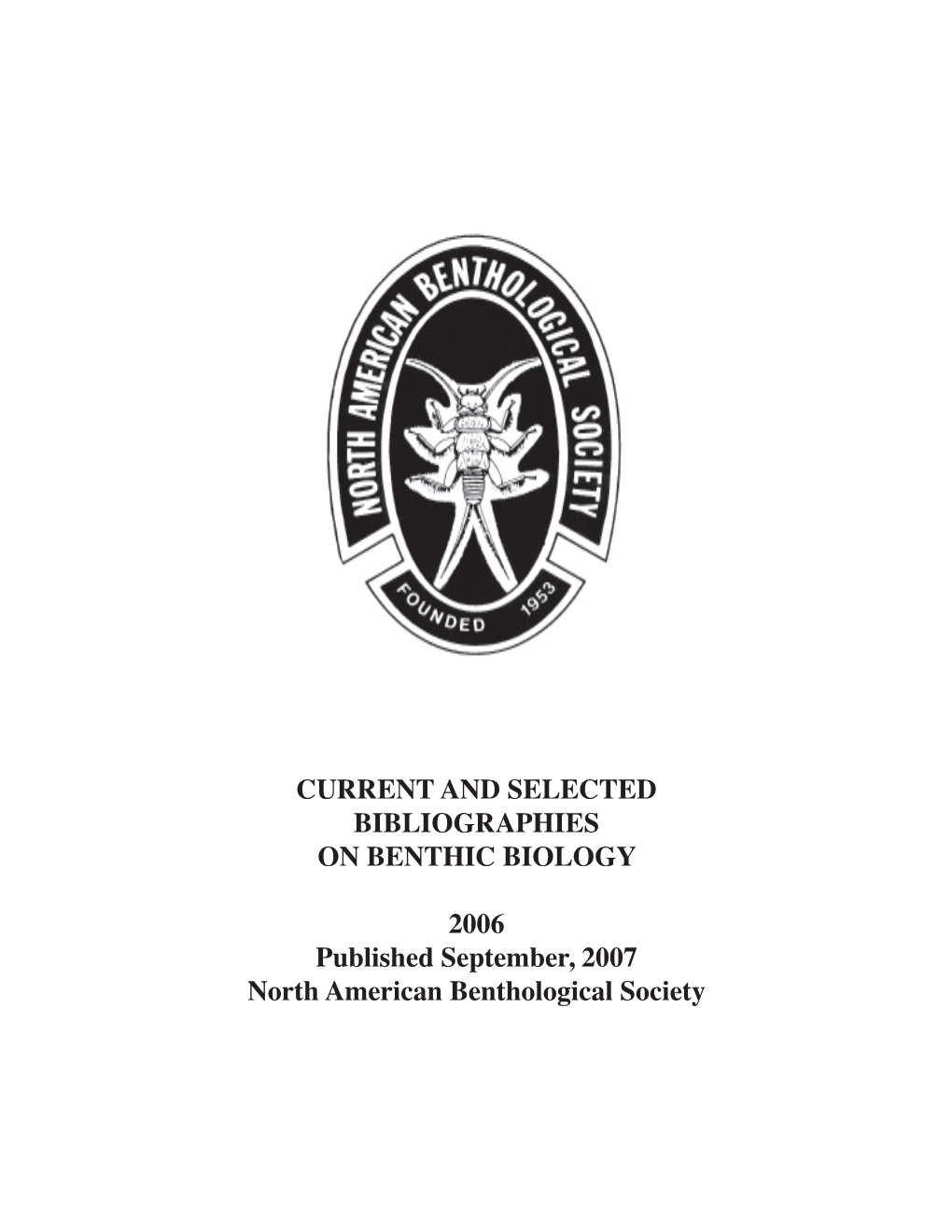 Current and Selected Bibliographies on Benthic Biology