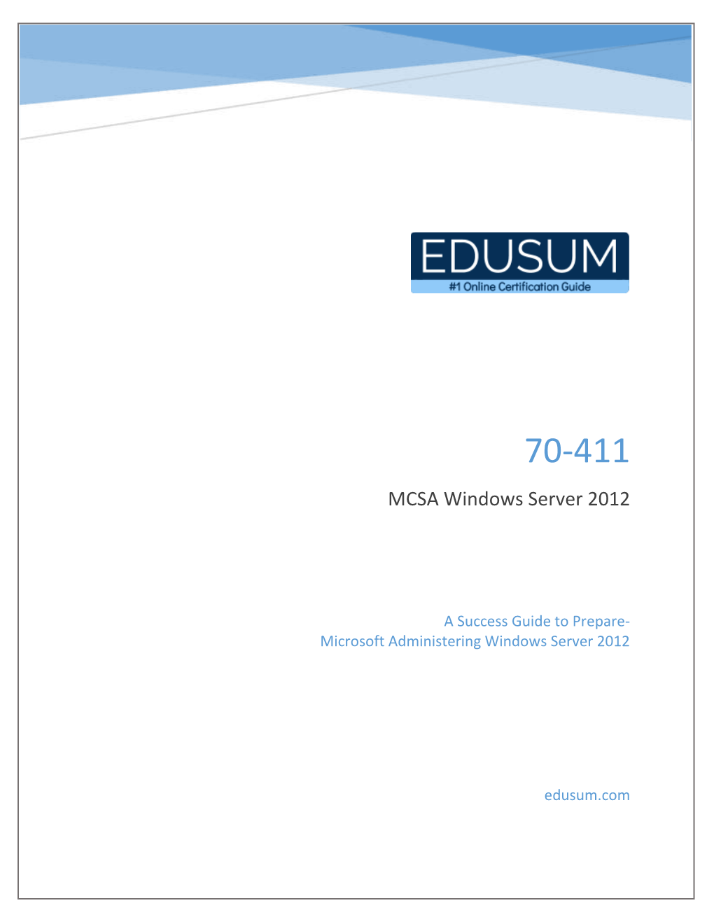 Microsoft Administering Windows Server 2012