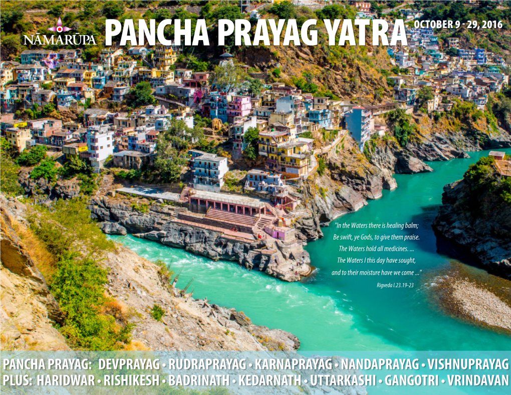 Pancha Prayag Yatra Nāmarūpa Tamil Temple Yatra January 6-21, 2016