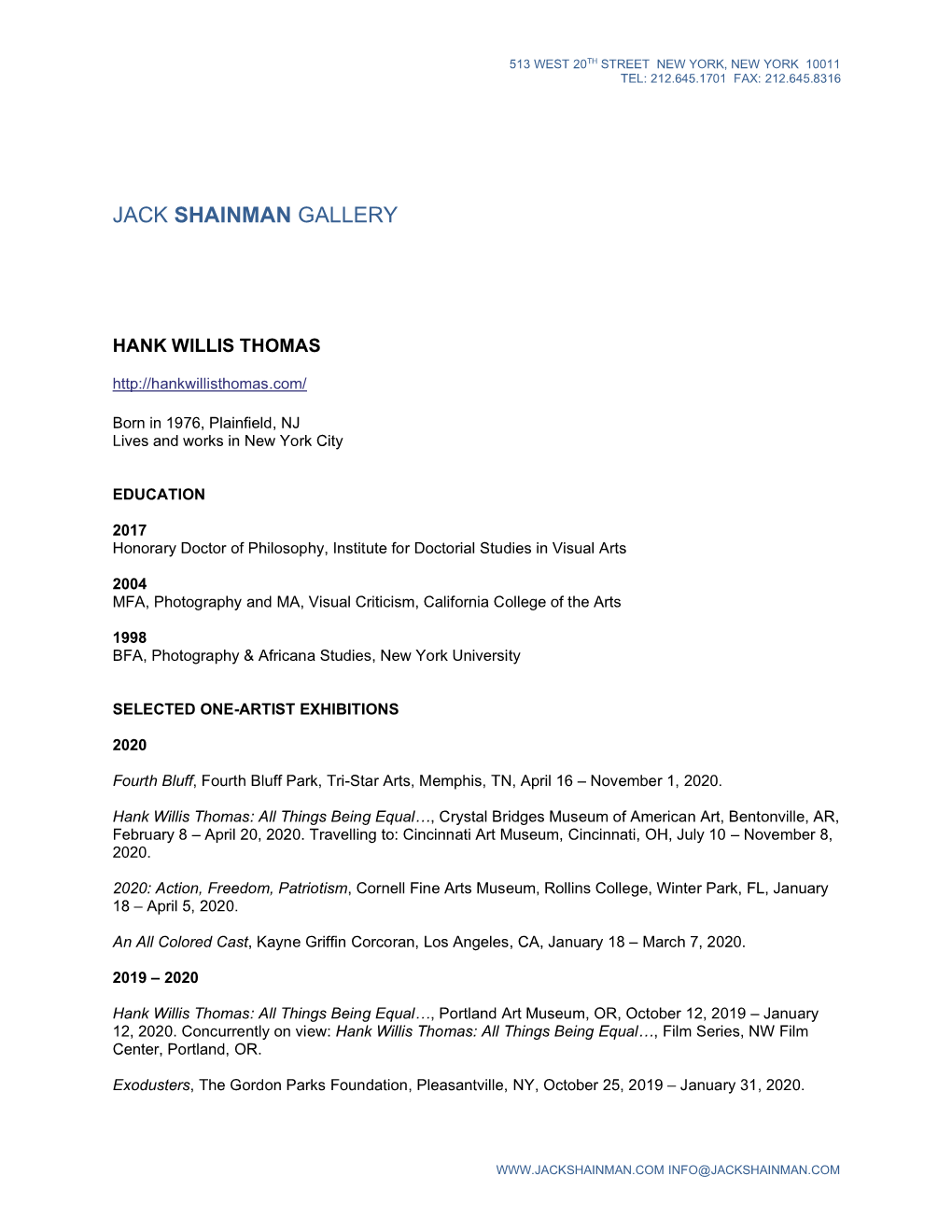 Jack Shainman Gallery