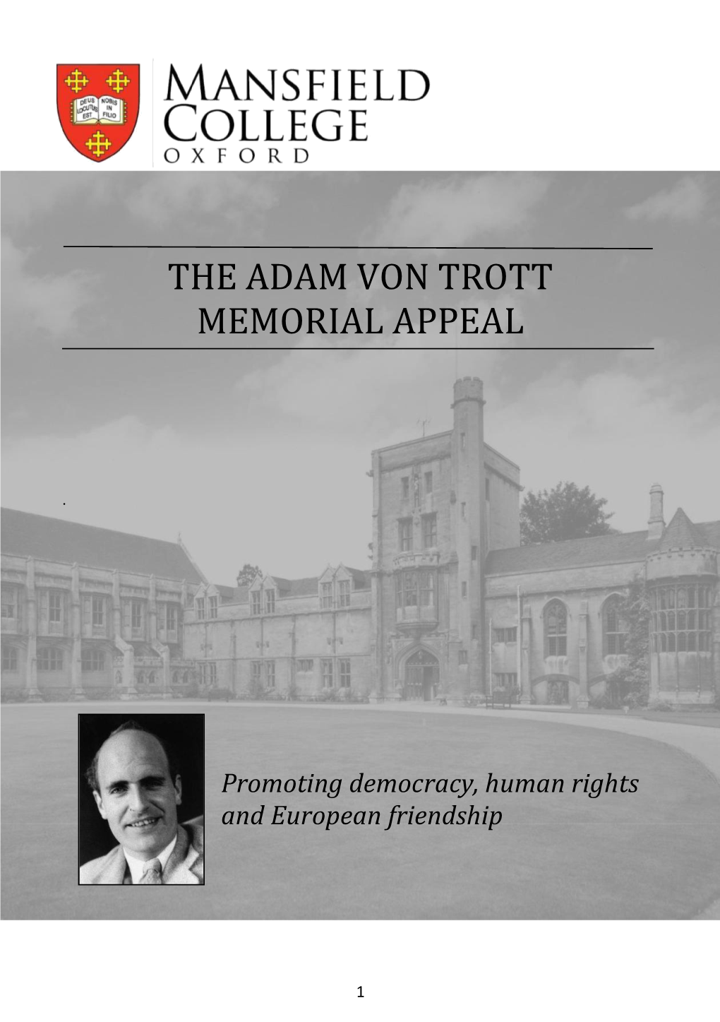 The Adam Von Trott Memorial Appeal