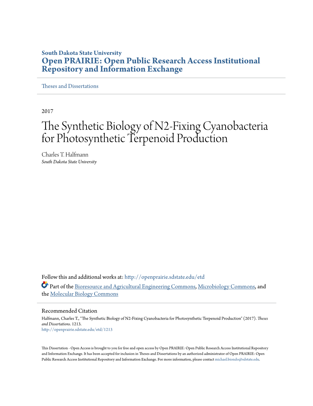 The Synthetic Biology of N2-Fixing Cyanobacteria for Photosynthetic