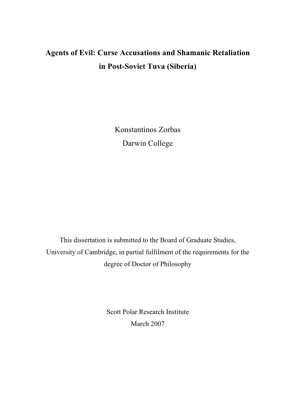 Agents of Evil: Curse Accusations and Shamanic Retaliation in Post-Soviet Tuva (Siberia)